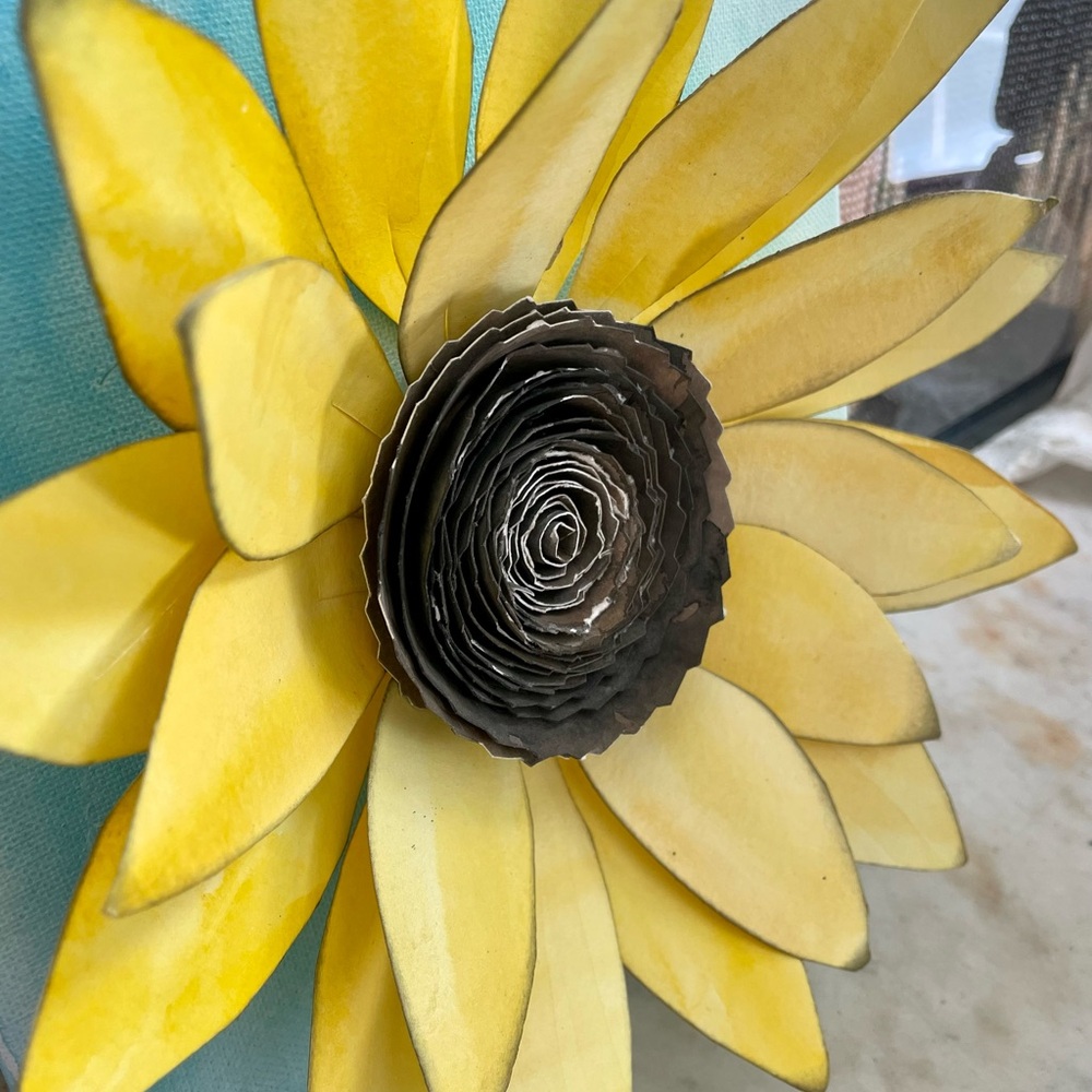 Watercolor Sunflower Wall Art - Picture 2 of 3